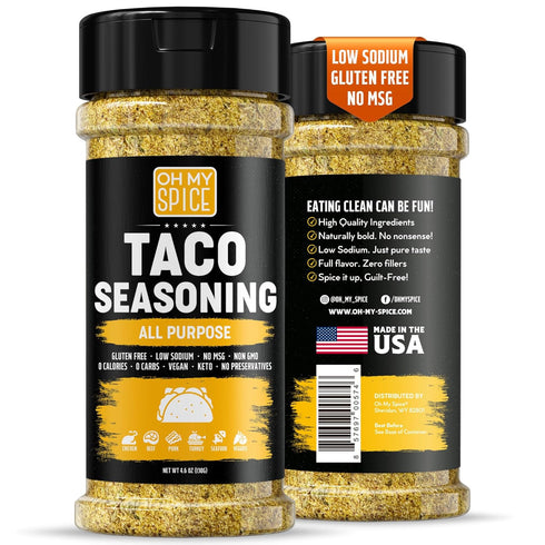 Taco Seasoning Mix All Purpose Blend - Gluten Free & Low Sodium Mexican Seasoning for Taco Tuesday Night. Everything Seasonings for Fajita & Burri...