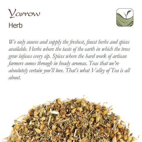 Yarrow Leaf And Flower Organic - Dried Achillea Millefolium Tea - 100g...