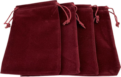 AEAOA Gift Bags, Pack of 25 4.8" X 3.6" Velvet Drawstring Jewelry Pouches, for Candy, Pins, Jewelry, Treats, Birthday Party Favors (Burgundy Dark ...