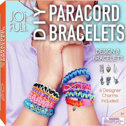 JOiFULi Make Your Own Paracord Friendship Bracelets with Charms Kit - Arts and Crafts Gifts for Girls Ages 8 9 10 11 12 Years Old and Teens...
