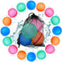 Glimzify12 Pcs Magnetic Reusable Water Balloons Quick Fill Toys for Toddlers Outdoor Pool Toys, Self Sealing Splash Ball Water Bomb Silicone Refil...