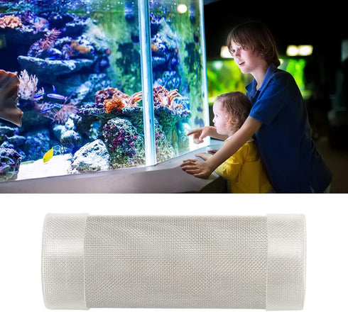 Tnfeeon Stainless Steel Mesh Inflow Aquarium Filter Guard Intake Cover for Shrimp and Fish Aquarium Intake Filter Mesh Cover Fish Mesh Net Straine...