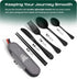 Portable Travel Silverware Set With Case, Includes 5 Pcs of Travel Utensils With Case, Stainless Steel Flatware Set For Camping, Easy to Travel, L...