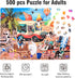 500 Piece Puzzle for Adults, Dog 500 Jigsaw Puzzles Thanksgiving Christmas Puzzles Funny Puppy Beach Party Puzzles...