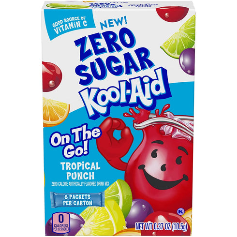 Kool-Aid Sugar-Free Tropical Punch On-The-Go Powdered Drink Mix 6 Count...