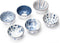 Japanese Rice Bowls Set of 6 - Porcelain Cereal Bowl in Vintage Blue White Design - Stackable Ceramic Dinner Set for Rice, Salad & Soup - Microwav...