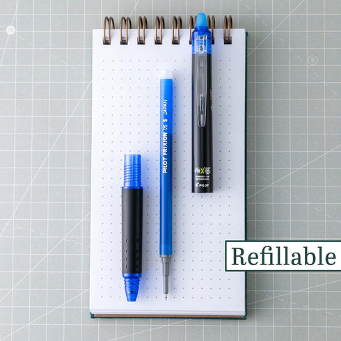 PILOT Frixion Synergy Clicker Erasable Pens, Retractable and Refillable, 0.5mm Extra Fine Point, 6 Pack of Blue Ink Pens + 6 Refills...