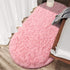 junovo Ultra Soft Washable Shaggy Rug - Non-Slip Oval Carpet for Nursery, Kids Bedroom & Home Decor (2.6x5.3ft Pink) | Plush Fluffy Floor Mat for ...