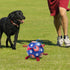 Dog Soccer Ball with Straps 4th of July Dog Toy Dog Interactive Ball Toy for Tug of War Independence Day Dog Tug Ball Toy with American Flag Patte...
