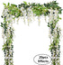 DearHouse 4Pcs 6.6Ft/Piece Artificial Flowers Silk Wisteria Garland Artificial Wisteria Vine Rattan Silk Hanging Flower for Home Garden Outdoor Ce...