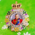 God Save the King Charles III Pin Badge Brooch Golden Design Memorabilia...