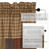 VHC Brands Cedar Ridge Bordered or Scalloped Window Treatment Curtain, Valance, Panel, Tiers, Door Panel, Swag Sets, Asstd. Sizes, Styles (Valance...