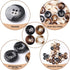 30 PCS Resin Sewing Buttons, 25mm/1 inch Round Bulk Buttons for Sewing, with 4 Matte Pattern Size 4 Holes, for Sewing DIY Crafts, Manual Button Pa...