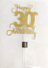 30th Wedding Anniversary Cake Topper, Wedding Anniversary Party Decoration with Premium Gold Glitter...