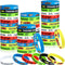 Skylety 24 Pack Race Car Party Favors Race Car Silicone Bracelets Racing Checkered Flag Wristbands Racing Flag Rubber Bracelets Birthday Party Dec...