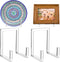 2 Pcs Acrylic Plate Stand Clear Easel Stand for Display 8 Inch Acrylic Photo Frame Bowl Stands Holder Tall Clear Vinyl Record Storage Decorative P...