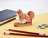 Yoption Wooden Animal Stapler, Squirrel Desktop Stitcher Handmade Wood Carving Statue Sculpture for Children School Office Stationery, includes 10...