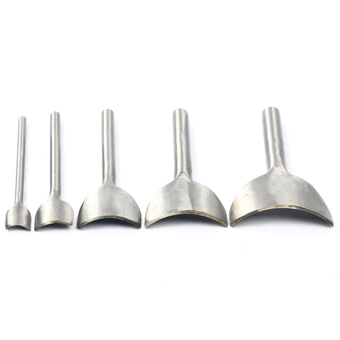 Yaetek 5 Sizes DIY Leather Craft Arc-Shaped Punch Cutter Tools 10mm, 20mm, 30mm, 40mm, 50mm Belt Strap Wallet Bag End...