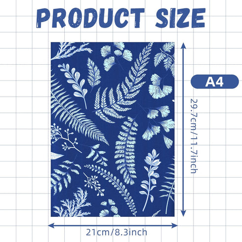 32 Sheets Sun Print Paper Cyanotype Paper A4 A5 Solar Drawing Paper Sensitivity Nature Printing Paper for Kids Adults Arts Crafts DIY Project (Whi...