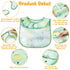 6Pcs Waterproof Toddler Bibs Baby Feeding Bib Set with Crumb Catcher Pocket Infant Adjustable Baby Teething Bib Babies Sleeveless Animals Food Bib...