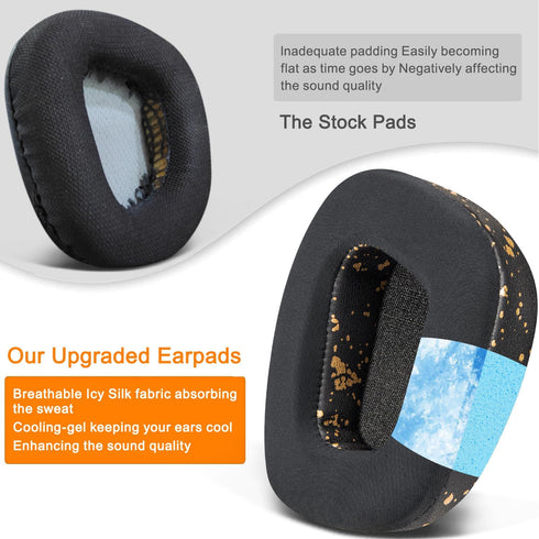 SOULWIT Earpads Replacement for Corsair Void/Void Pro/Void Elite/Surround Wired & Wireless RGB USB Gaming Headsets, Ear Pads Cushions with Noise I...