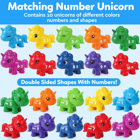 Montessori Numbers Matching Counting and Sorting Game for Toddlers Fine Motor Toy Preschool 1-10 Recognition Learning Toy Educational Set for Kids...