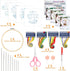 Pengxiaomei Embroidery Kit for Beginners, 4 Set Christmas Patterns, Adjustable Embroidery Hoop, Includes Threads, Needles, Scissors, for Adults......