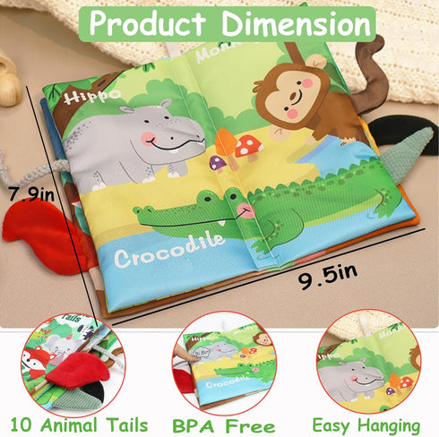 Baby Books 0-6 Months, Baby Toys 6 to 12 Months, Touch Feel and Sound Infant Tummy Time Toys, Baby Boy Girl Christmas Stocking Stuffers Easter Bir...