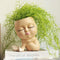 Face Planter Head Planters for Indoor Plants Succulent Cute Mermaid Resin Face Pot with Drainage Hole...