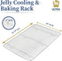Ultra Cuisine Stainless Steel Baking Rack - 10x14.75 inch Jelly Roll Pan Rack - Grill Rack - Baking Sheet - Oven Safe - Dishwasher Safe - Heavy Du...