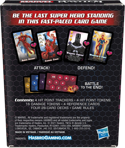 Hasbro Gaming Marvel Mayhem-Card Game, Featuring Super Heroes, Fun Game for Marvel Fans Ages 8+, Fast-Paced, Easy-to-Learn for 2-4 Players...