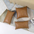 PANOD Premium Faux Leather Throw Pillow Covers, Modern Luxury Decorative Lumbar Throw Pillow Case Cushion Cases for Sofa Couch Bed Car Outdoor,12x...