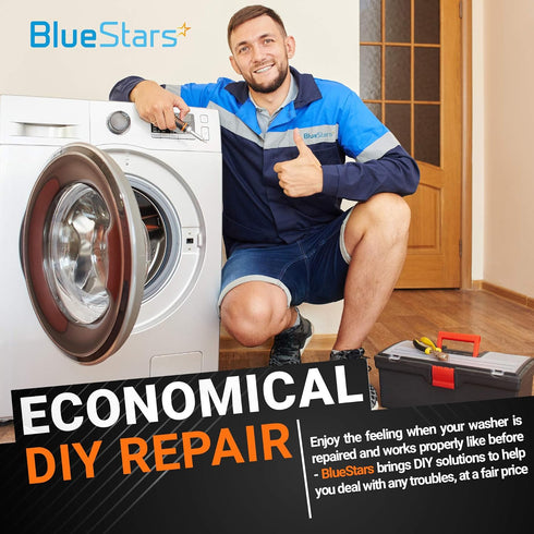 Ultra Durable WH1X2727 Washer Dampening Strap Replacement Part by Blue Stars – Exact Fit for GE & Hotpoint Washers – Replaces WH1X10046 AP2044899 PS271100 - Pack of 4