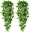CEWOR 2pcs Fake Hanging Plants 3.6ft Fake Ivy Vine Artificial Ivy Leaves for Wedding Wall House Room Patio Indoor Outdoor Home Shelf Office Decor ...