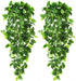 CEWOR 2pcs Fake Hanging Plants 3.6ft Fake Ivy Vine Artificial Ivy Leaves for Wedding Wall House Room Patio Indoor Outdoor Home Shelf Office Decor ...