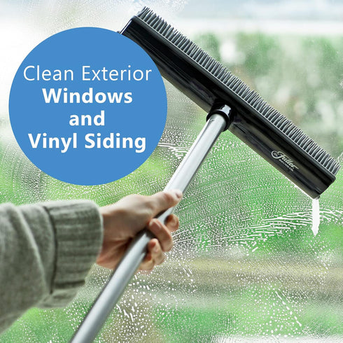 Fuller Brush Rubber Broom Head – for Carpets Floors Stairs Upholstery – Electrostatic Action Removes Pet Hair Lint Fuzz Dirt Particles – Built-in ...