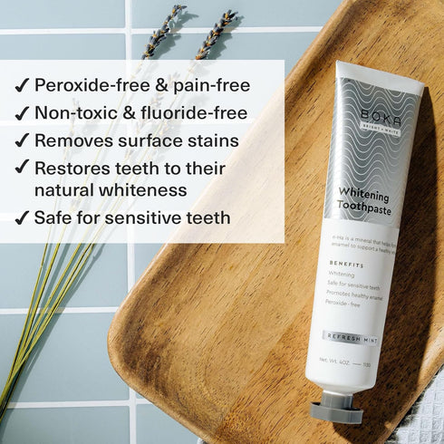 Boka Fluoride Free Toothpaste - Nano Hydroxyapatite, Remineralizing, Sensitive Teeth, Whitening - Dentist Recommended for Adult, Kids Oral Care - ...
