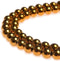 Gemstone Round Loose Beads Approxi 15.5 inch 1 Strand per Bag for Jewelry Making Findings Accessories (8mm, Gold Plated Hematite)...
