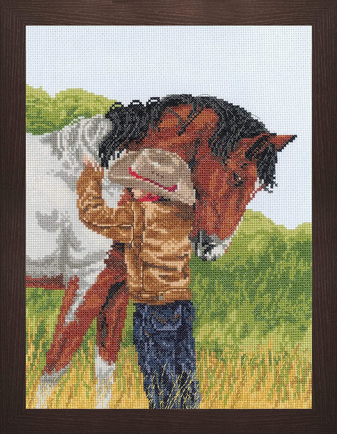 Janlynn Horse Crazy Cross Stitch Kit, 9"x12", 14 Count...