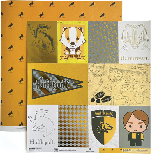Paper House Productions Harry Potter 12" x 12" 12-Sheet Decorative Double Sided Paper Pack for Scrapbooking and Crafts - Hogwarts Houses...