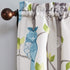 No. 918 Hoot Owl Print Semi-Sheer Rod Pocket Kitchen Curtain Tier Pair, 56" x 24", Mocha...