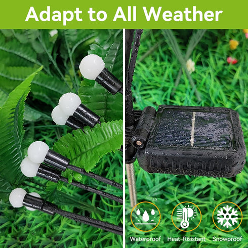 Solar Garden Lights Outdoor Waterproof, 2 Pack 16 LED Decorative Solar Swaying Lights, Solar Firefly Lights Outdoor Garden Decor Lights for Patio,...