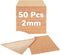 50 Pcs 2mm Self-Adhesive Cork Sheets for DIY Coasters, 4 Inch Thick Square Backing Cork Tiles Mat with Strong Adhesive-Backed for DIY Crafts Adhes...