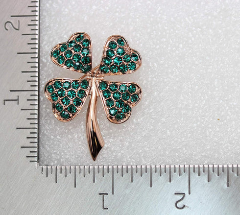 Faship Green Shamrock Clover Leaf Pin Brooch St Patricks Day...
