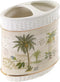 Avanti Linens - Toothbrush Holder, Ceramic Bathroom Accessories, Tropical Inspired Home Decor (Colony Palm Collection)...