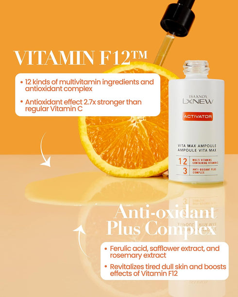 Isa Knox LXNEW Vitamin Max Ampoule (Weekly Kit, 0.17fl oz x 3) - Extra Strength Serum for Skin Radiance & Elasticity. Korean Skincare by LG Beauty...