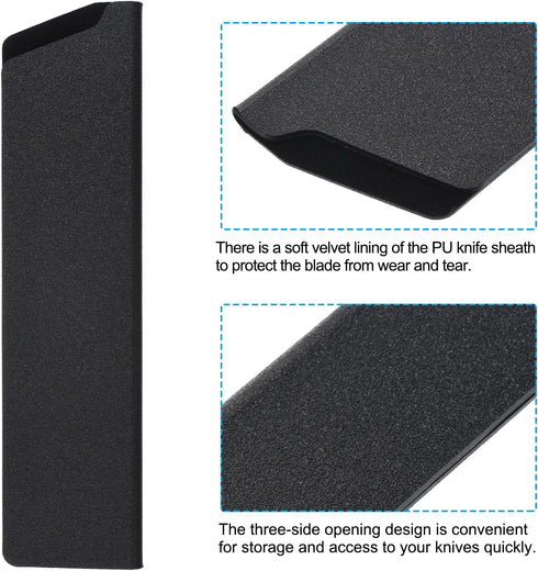 PATIKIL ABS Knife Cover Sleeves for 8" Chef Knife, Knives Edge Guard Blade Protector Universal Knife Sheath for Home Kitchen, Black...