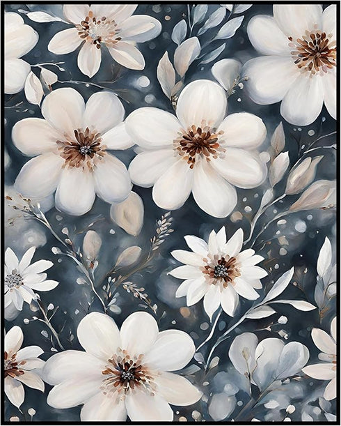 Posterizer 1 pcs-dainty flowers in nature -oil painting style-3-Floral & Botanical Art-Landscape & Nature Art-Living Room Bedroom Decor- unframed ...