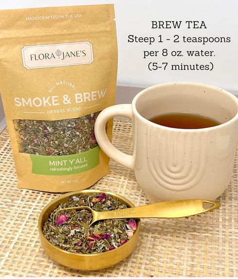 Smoke & Brew - Sweet Dreams Blend for Relaxation and Sleep - Caffiene Free Tea and Smoke Blend - Organic and Wildcrafted Herbs...