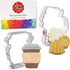 Drinks Cookie Cutters 2-Pc. Set Made in the USA by Ann Clark, Latte Cup, Beer Stein...